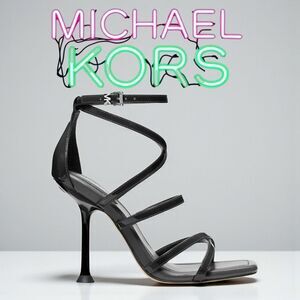 Michael Kors NEW Imani BLACK Patent leather Sandals Size 9